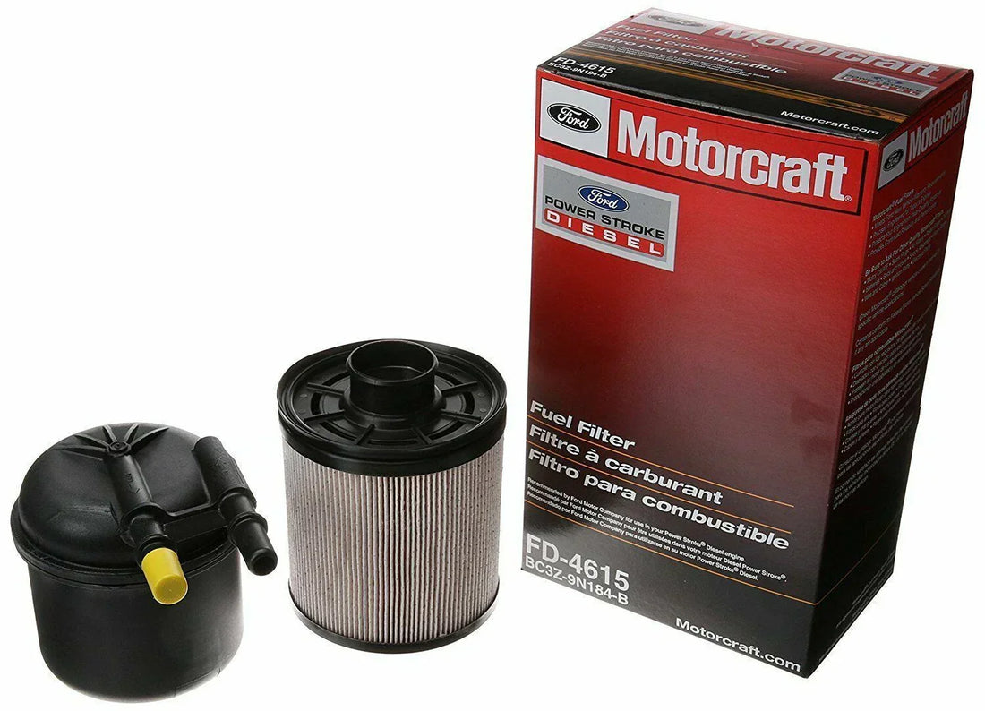 Motorcraft FD-4615 OEM Fuel Filter Kit for Ford Powerstroke 6.7L Diesel (2011-2016) F-250 F-350 F-450 F-550 - Unlimited Mileage - Includes Free Installation Video Guide