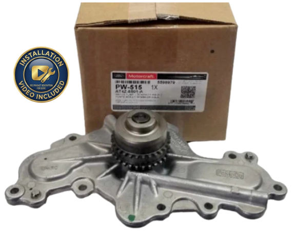 Motorcraft PW-515 Water Pump for Ford & Lincoln – Fits Explorer, Taurus, Edge, Flex, MKS – 3.5L / 3.7L V6 – OEM Replacement + Installation Video Included