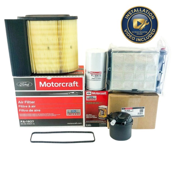 Motorcraft OEM Filter Kit for Ford 6.7L Powerstroke Diesel – Oil, Air & Fuel Filters + Installation Video