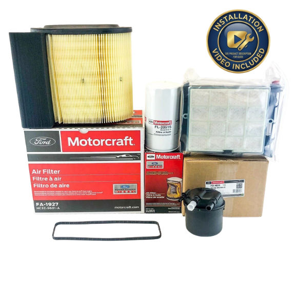 Motorcraft OEM Filter Kit for Ford 6.7L Powerstroke Diesel – Oil, Air & Fuel Filters + Installation Video