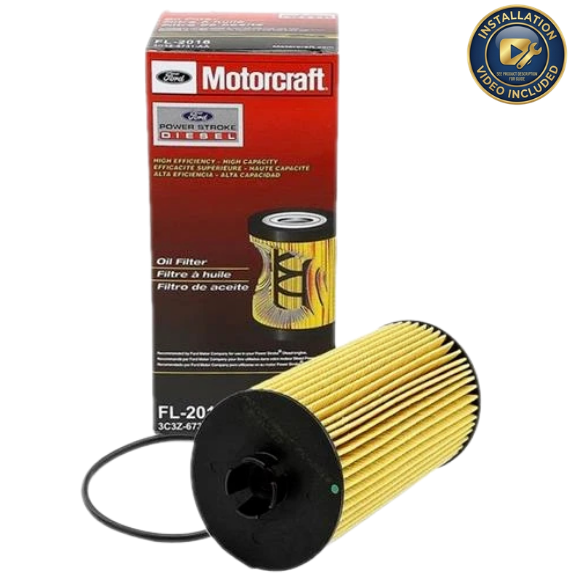 Ford Powerstroke 6.0L / 6.4L Oil Change Kit – Motorcraft FL2016 Filter, Engine Oil & Drain Plug (2003–2010 Super Duty) w/ Install Guide