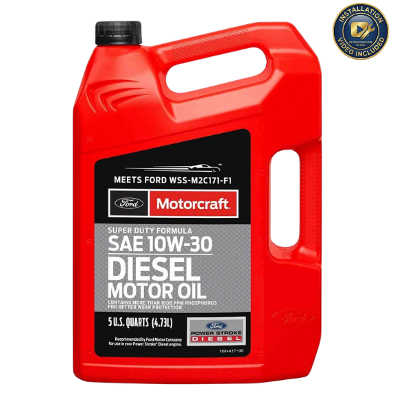 Motorcraft 10W-30 Engine Oil & Filter Kit for Ford 6.7L Powerstroke Diesel (2011–2022) – OEM Oil Change Kit + Installation Video