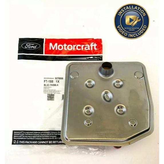 8x Transmission Filter & Oil Pan Gasket Kit for Ford 6R80 – Motorcraft Mercon LV Replacement – Fits F-150, Expedition, Mustang – Includes Installation Video Guide