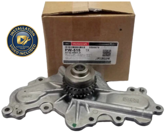 Motorcraft PW-515 Water Pump for Ford & Lincoln – Fits Explorer, Taurus, Edge, Flex, MKS – 3.5L / 3.7L V6 – OEM Replacement + Installation Video Included