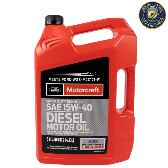 Ford Powerstroke 6.0L / 6.4L Oil Change Kit – Motorcraft FL2016 Filter, Engine Oil & Drain Plug (2003–2010 Super Duty) w/ Install Guide
