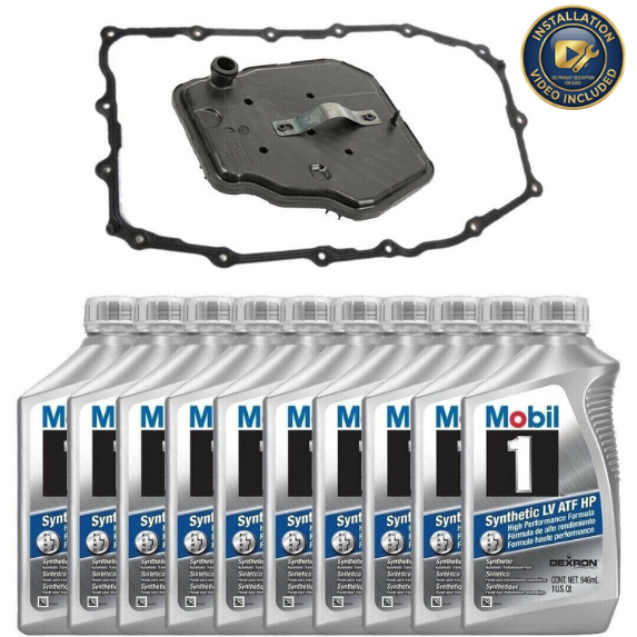 GM ACDelco 8L90 Transmission Service Kit with Mobil 1 ATF for 2015+ Chevy Silverado & GMC Sierra / Yukon / Tahoe / Suburban – 8-Speed Automatic Fluid Change Kit + Installation Video