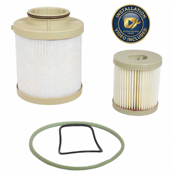 Motorcraft FD-4616 Fuel Filter Kit OEM (3C3Z-9N184-CB) for Ford 6.0L Powerstroke Diesel | Complete Set + Free Installation Video