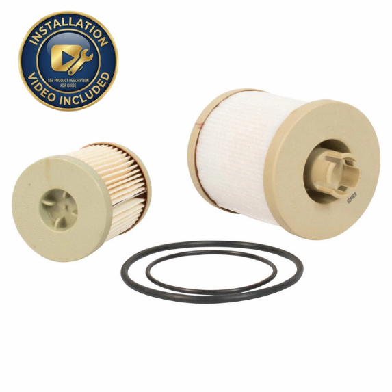 Motorcraft FD-4616 Fuel Filter Kit OEM (3C3Z-9N184-CB) for Ford 6.0L Powerstroke Diesel | Complete Set + Free Installation Video