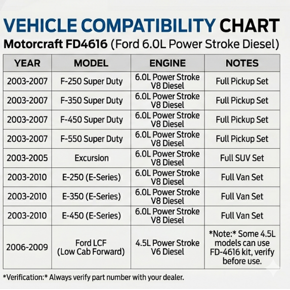 Motorcraft FD-4616 Fuel Filter Kit OEM (3C3Z-9N184-CB) for Ford 6.0L Powerstroke Diesel | Complete Set + Free Installation Video