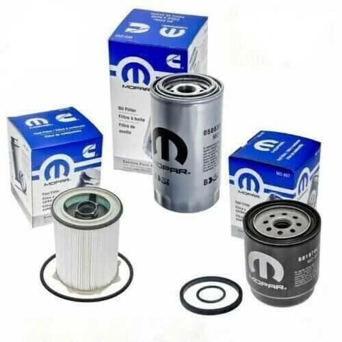 Mopar OEM 6.7L Cummins Fuel & Oil Filter Kit | 68157291AA 68197867AB 05083285AA | Ram 2500 3500 4500 5500 2013-2018 (3-Piece Set) + Free Install Video