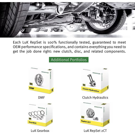 LuK 04-275 RepSet Pro Clutch Kit with Slave Cylinder for Chevrolet Cruze 2012–2015 1.4L 1.8L 228mm