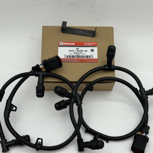 Ford 6.0 Power Stroke Glow Plug Wiring Harness + 8 Motorcraft Glow Plugs Kit | 4C2Z-12A690-AB | F-250 F-350 F-450 F-550 2004.5-2007 + Free Install Video