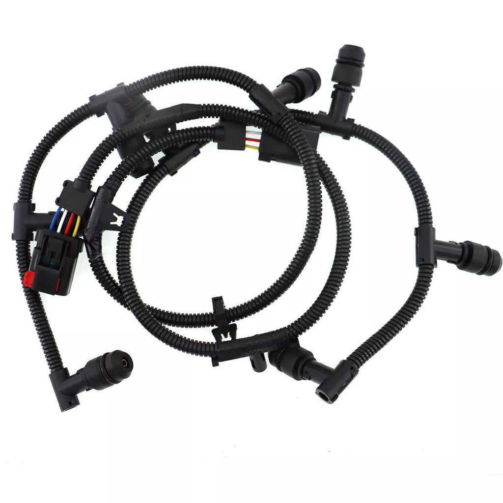 Ford 6.0 Power Stroke Glow Plug Wiring Harness + 8 Motorcraft Glow Plugs Kit | 4C2Z-12A690-AB | F-250 F-350 F-450 F-550 2004.5-2007 + Free Install Video
