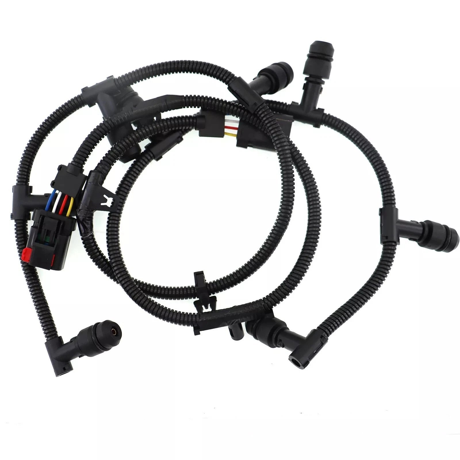 Ford 6.0 Power Stroke Glow Plug Wiring Harness + 8 Motorcraft Glow Plugs Kit | 4C2Z-12A690-AB | F-250 F-350 F-450 F-550 2004.5-2007 + Free Install Video