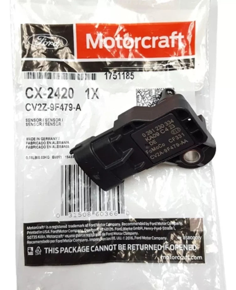 Genuine Motorcraft Cx 2420  MAP Sensor BV61-9F479-AA | Bosch 0261230281 | Ford Edge Fusion Focus Mustang Lincoln MKC MKT MKZ + Free Install Video