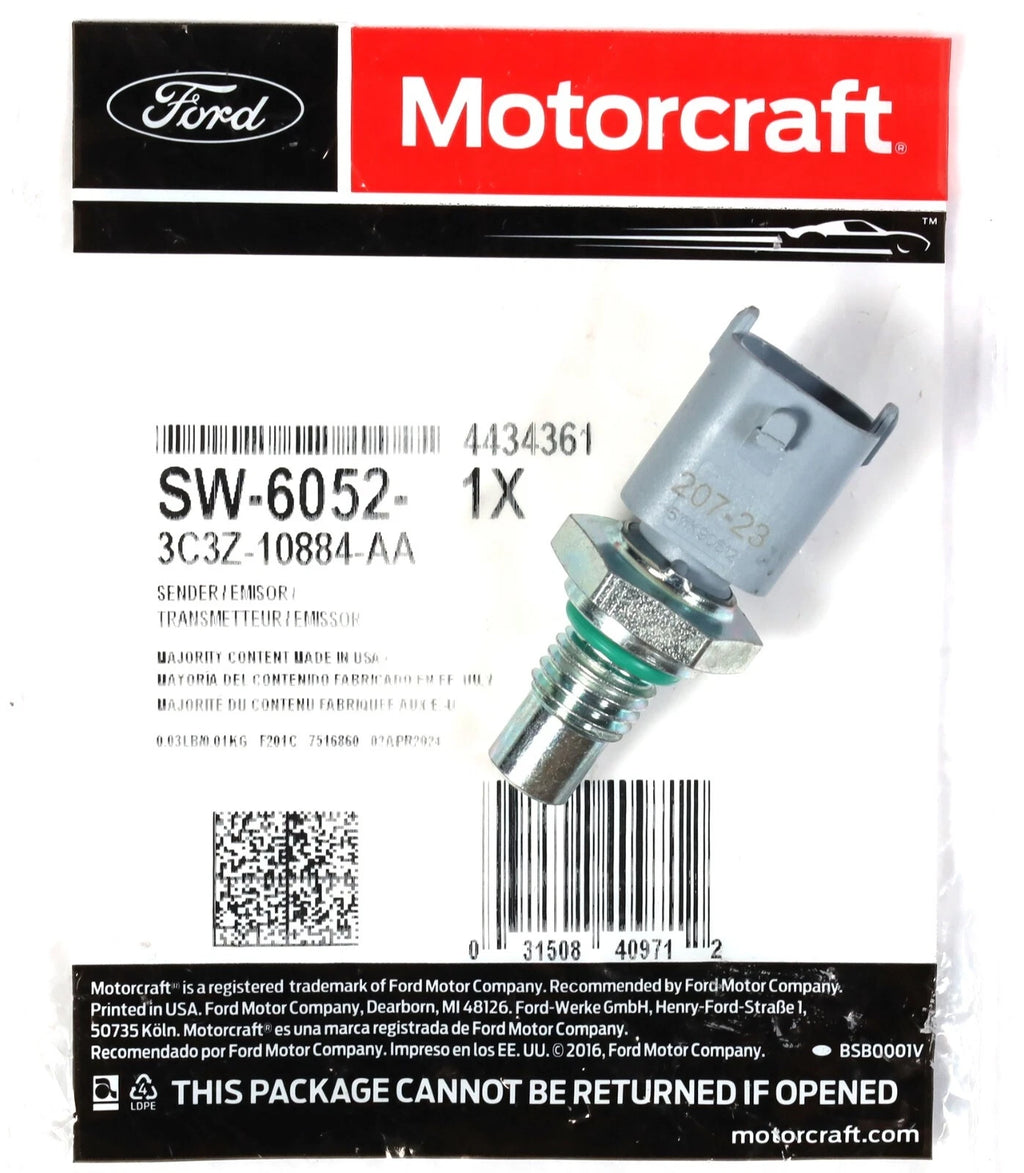 Genuine Motorcraft SW-6052 Coolant Temperature Sensor | Ford 3C34-10884-AA | E-150 E-250 E-350 F-250 F-350 Excursion + Free Install Video