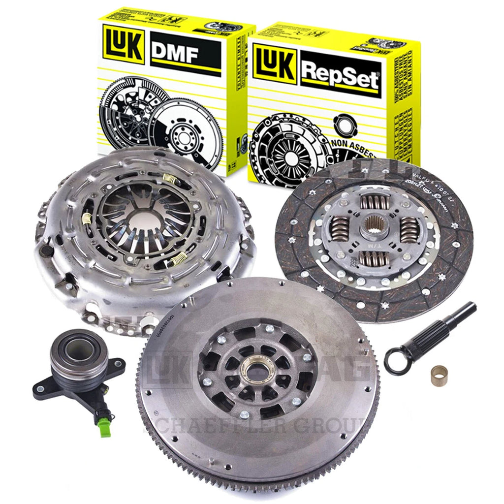 LuK 06-082 clutch kit with DMF103 dual mass flywheel and internal slave cylinder for selected Nissan 350Z 370Z Infiniti G35 and G37 vehicles