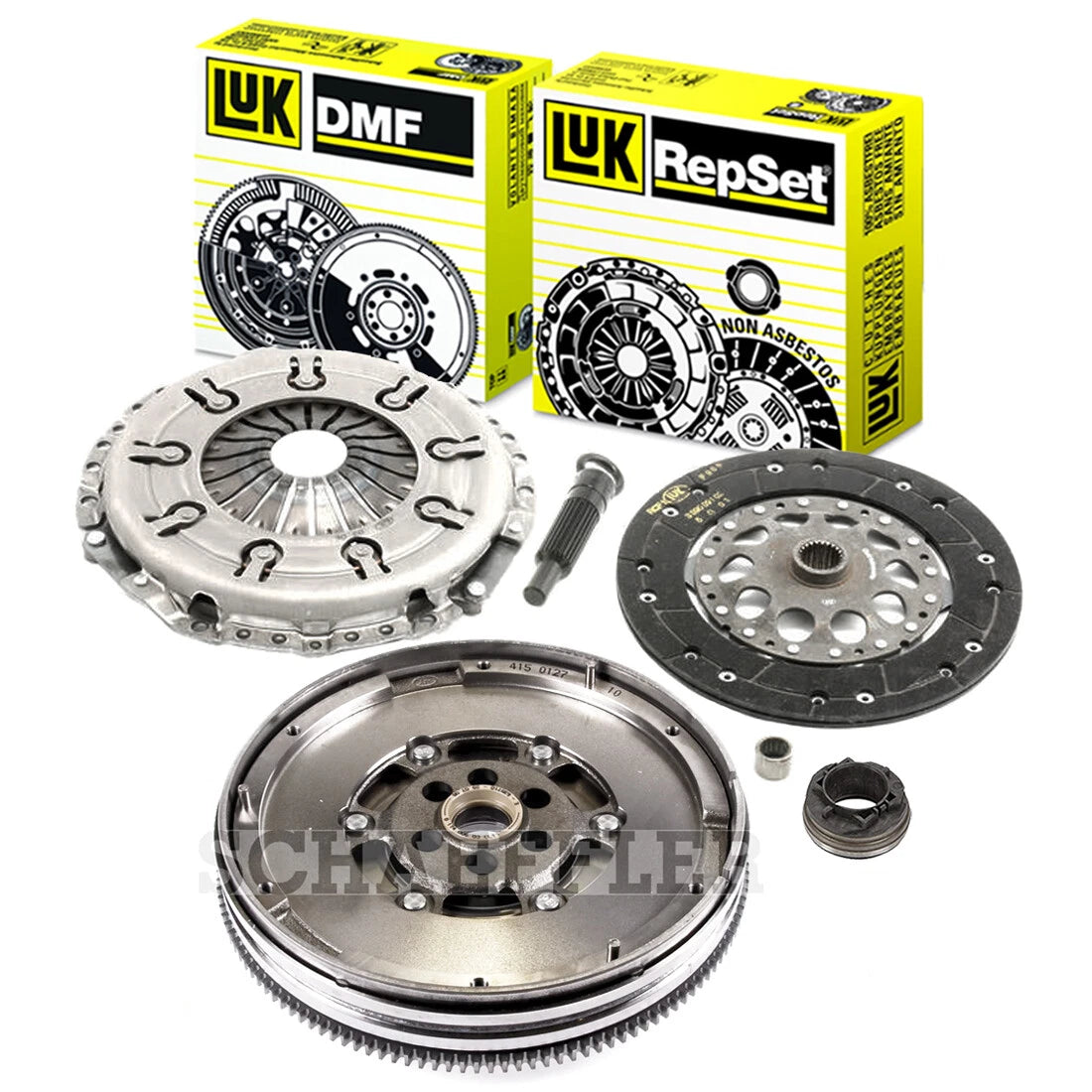 LuK 02-028 clutch kit with DMF039 dual mass flywheel for selected Audi A4 Quattro and Volkswagen Passat 1.8T manual vehicles