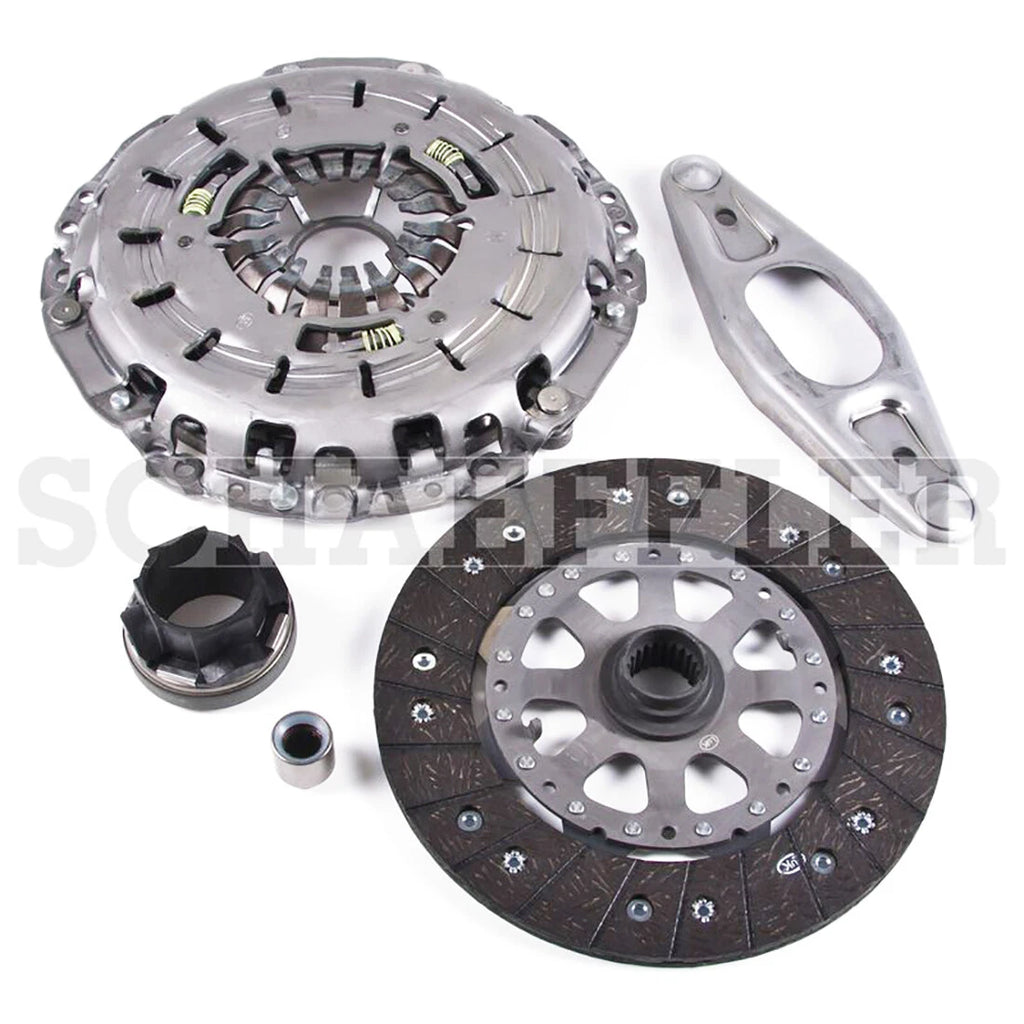 LuK 03-063 clutch kit with DMF051 dual mass flywheel and clutch fork for selected 2004–2005 BMW 325i 325Ci and Z4 2.5L manual vehicles