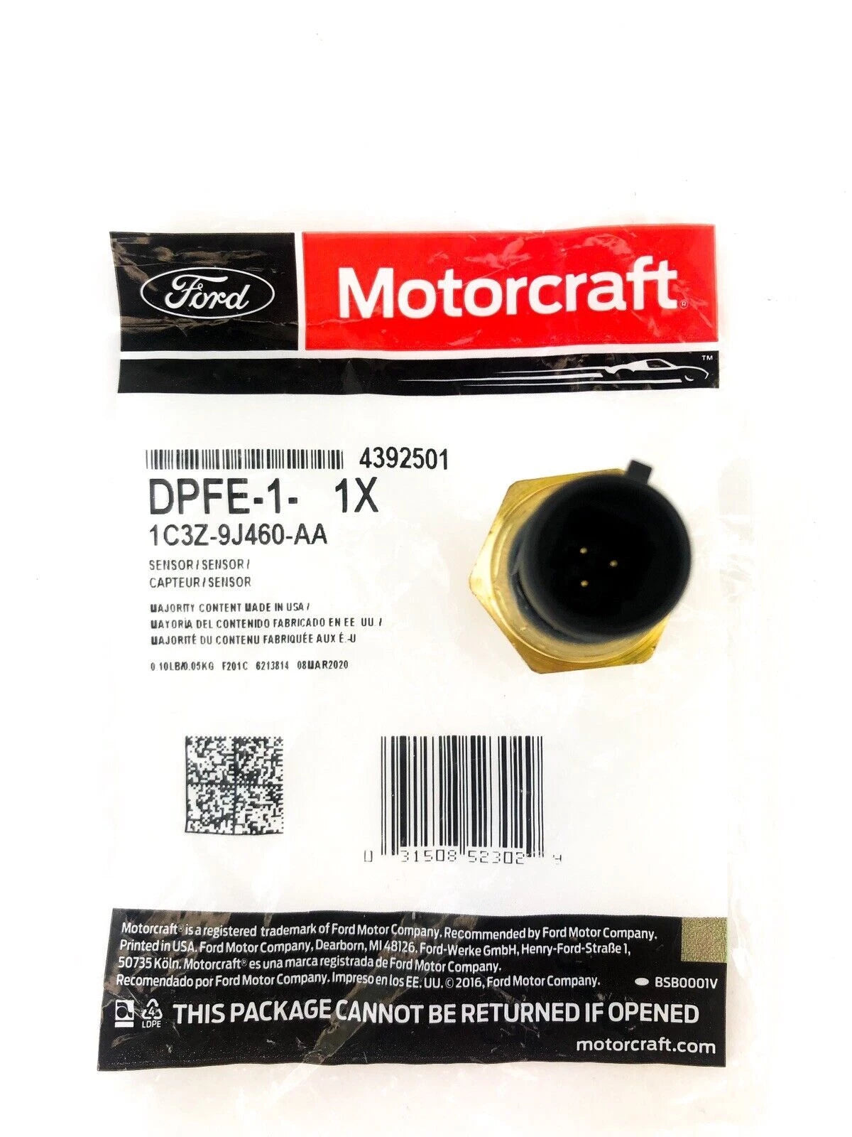7.3L Powerstroke Diesel Motorcraft Exhaust Back Pressure EBP Sensor