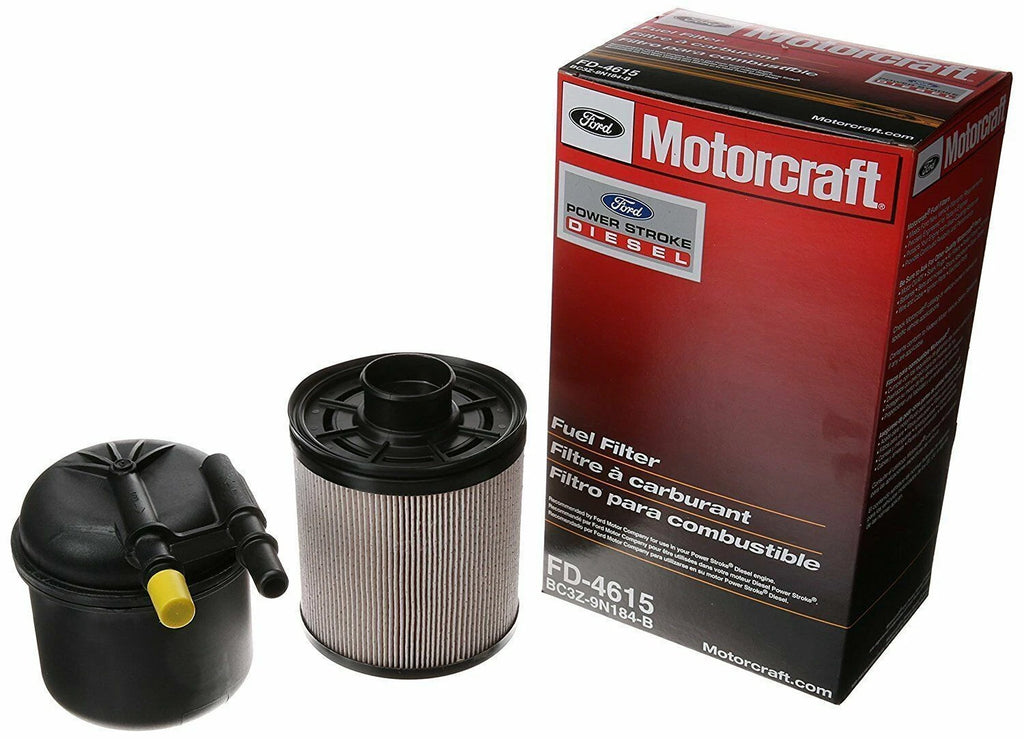 Motorcraft FD-4615 OEM Fuel Filter Kit for Ford Powerstroke 6.7L Diesel (2011-2016) F-250 F-350 F-450 F-550 - Unlimited Mileage - Includes Free Installation Video Guide