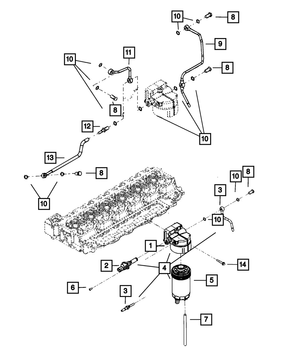 Genuine Mopar Fuel Filter Element 68061633AA