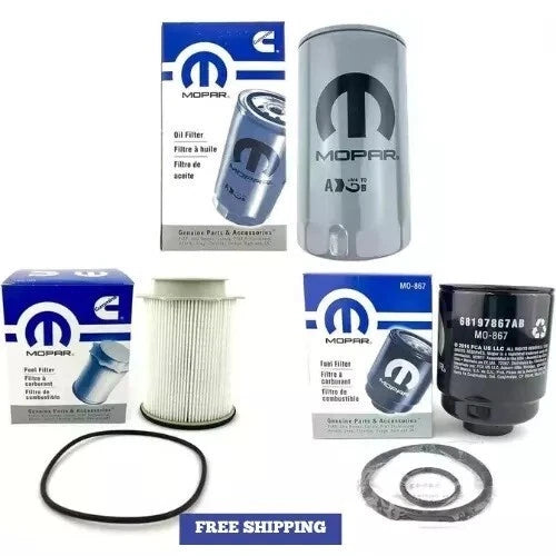 2013-2018 RAM 2500 3500 4500 5500 6.7L DIESEL OIL FUEL FILTER KIT MOPAR OEM