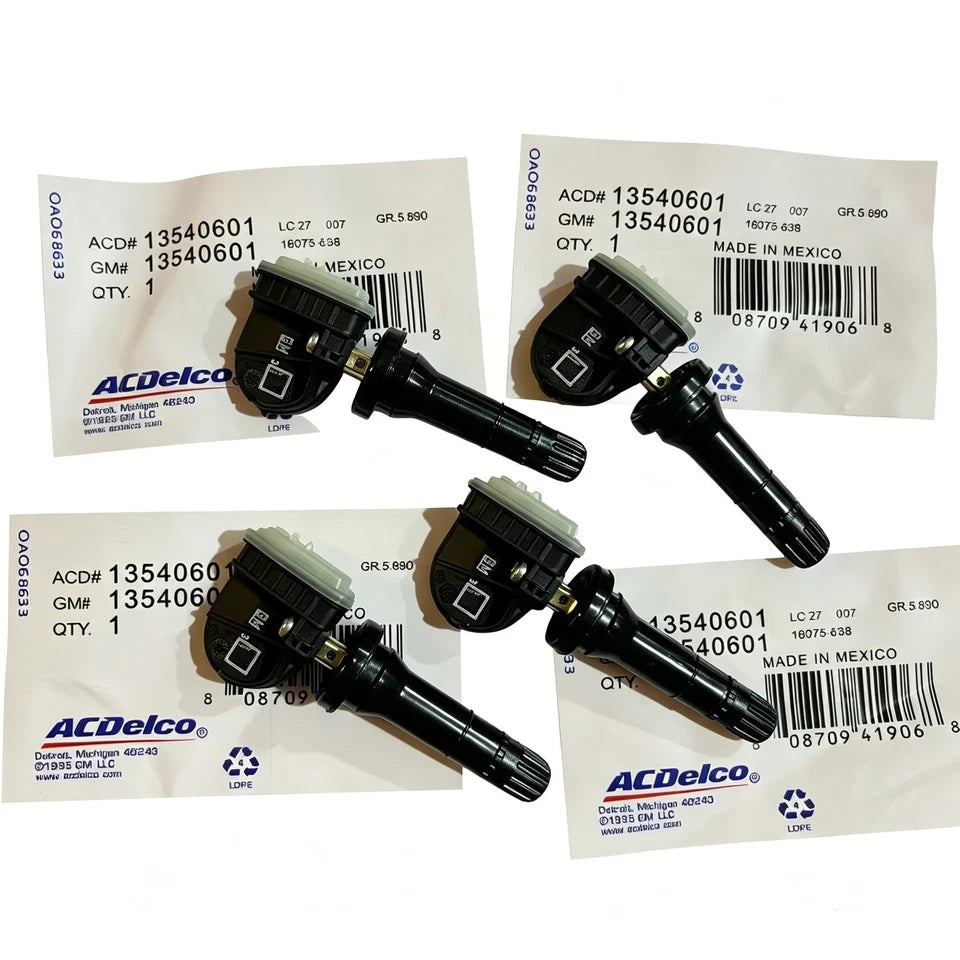 ACDelco GM 13540601 TPMS Tire Pressure Sensor (4-Pack) | Chevrolet Silverado GMC Sierra 1500/2500HD/3500HD 315MHz + Free Install Video