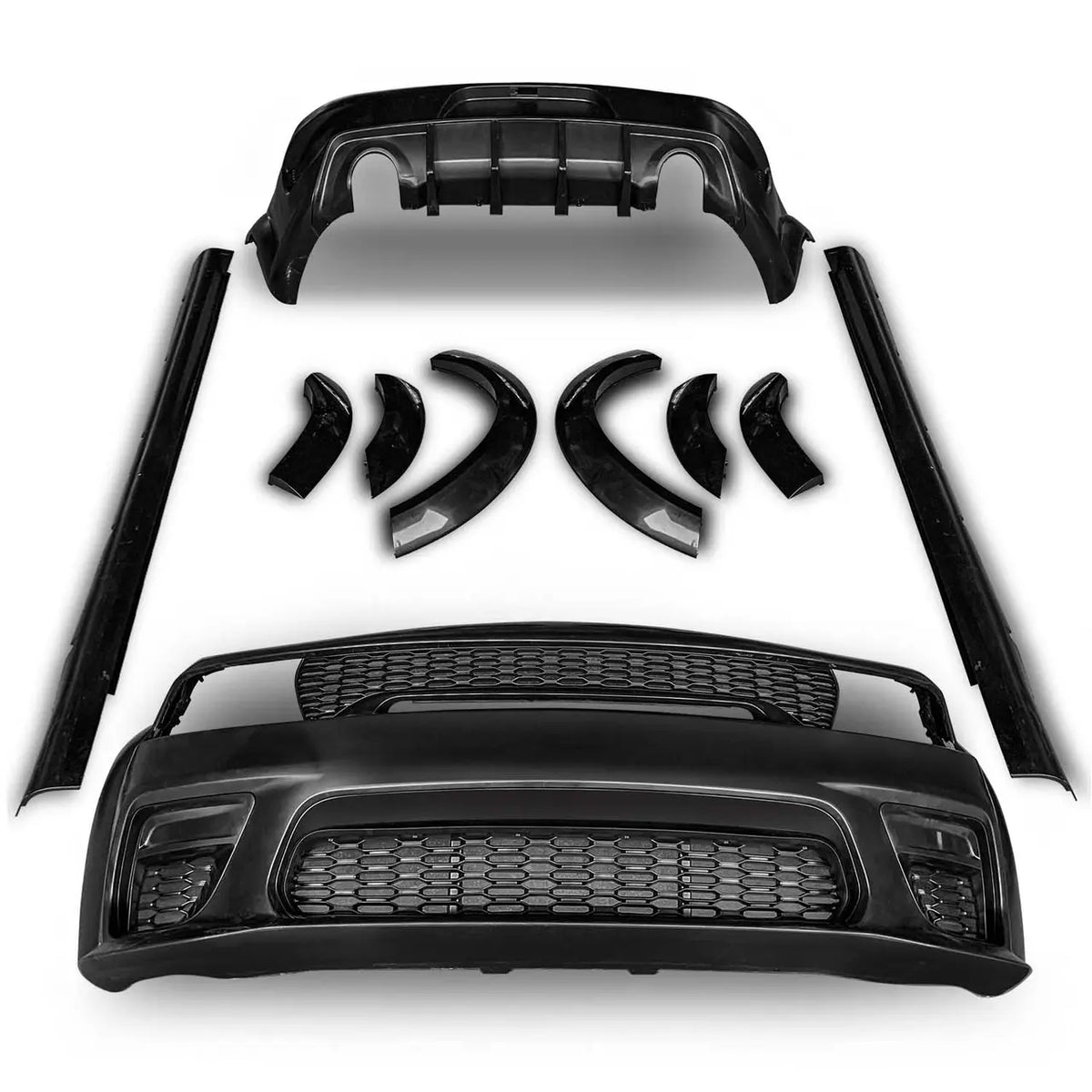 Vicrez 2020 SRT Hellcat Style Widebody Kit VZ102199 | Dodge Charger 2015-2023