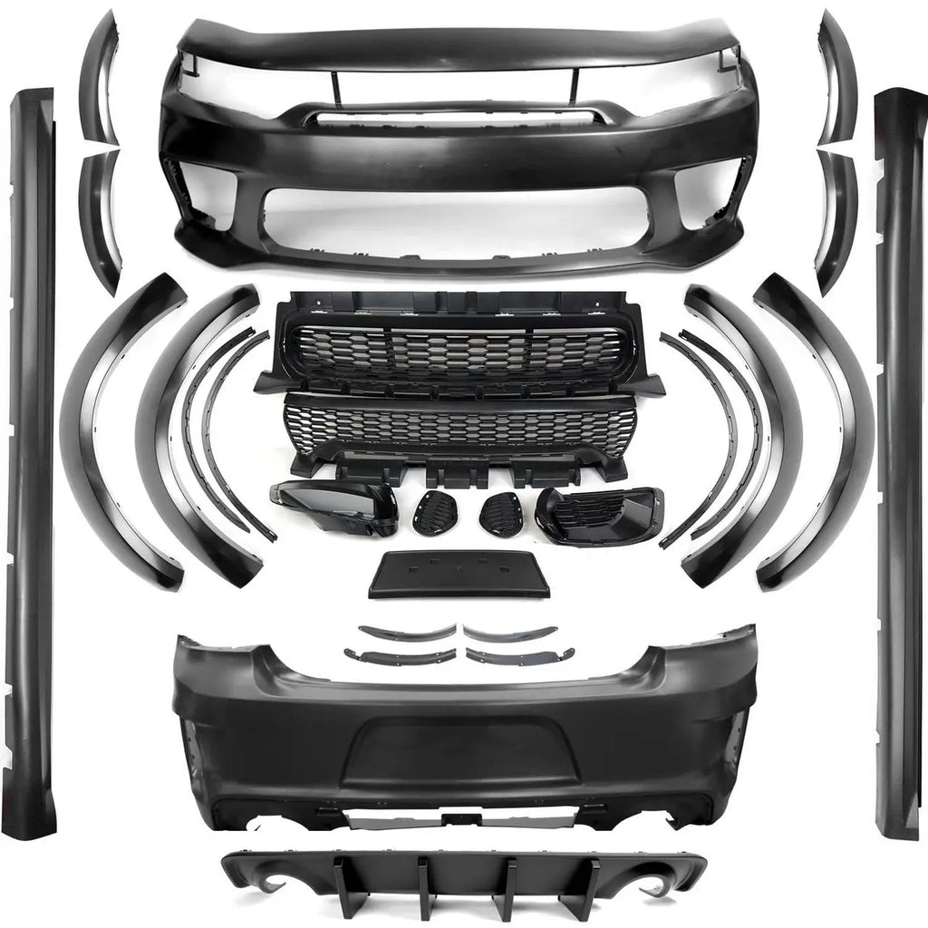 Vicrez 2020 SRT Hellcat Style Widebody Kit VZ102199 | Dodge Charger 2015-2023