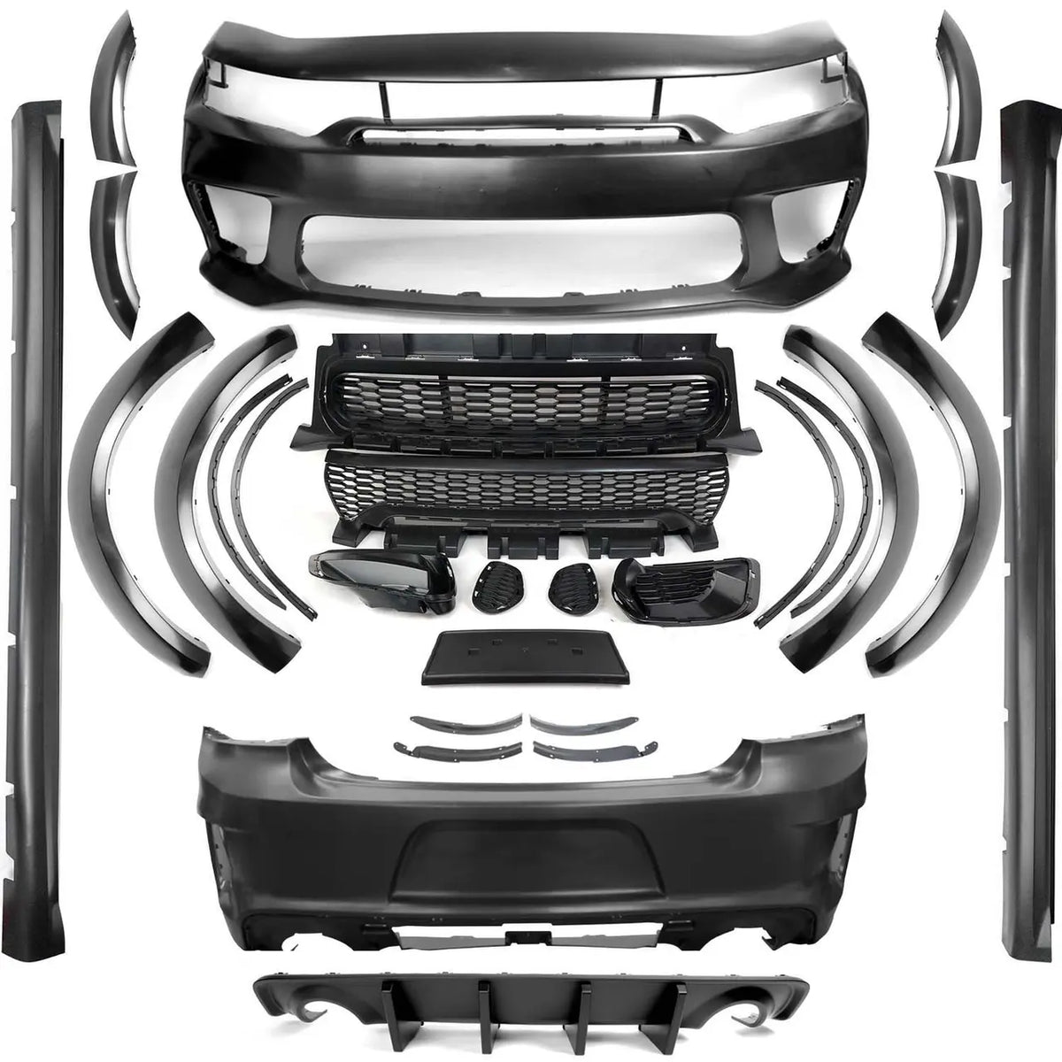 Vicrez 2020 SRT Hellcat Style Widebody Kit VZ102199 | Dodge Charger 2015-2023